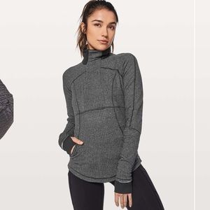 Lululemon base runner half zip in herring bone